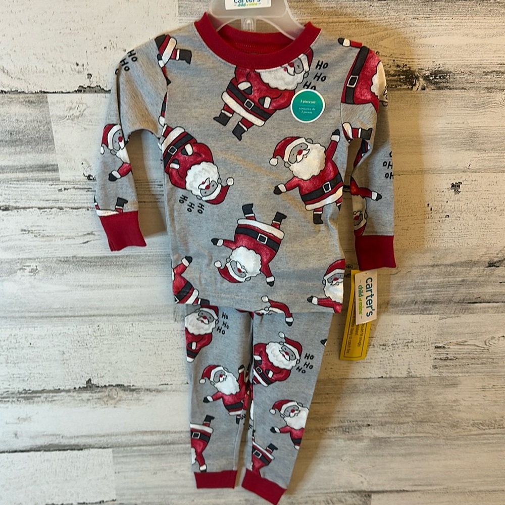 Carter’s Santa Christmas Pajamas Size 12 Months NEW